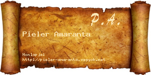 Pieler Amaranta névjegykártya